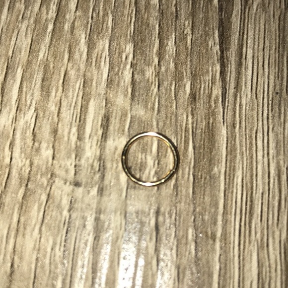 14k Gold Endless Thin Hoop - Picture 3 of 5